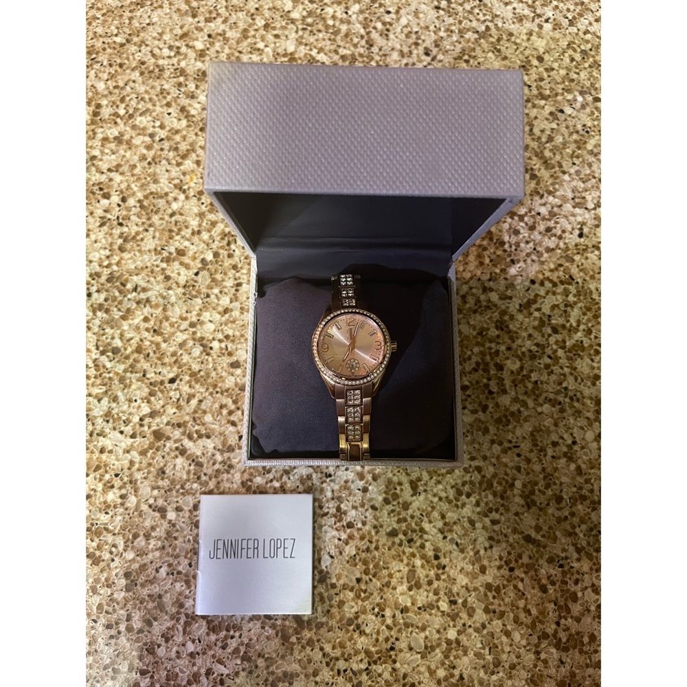 SOLD | Jennifer Lopez Rose Gold Stainless Steel Watch